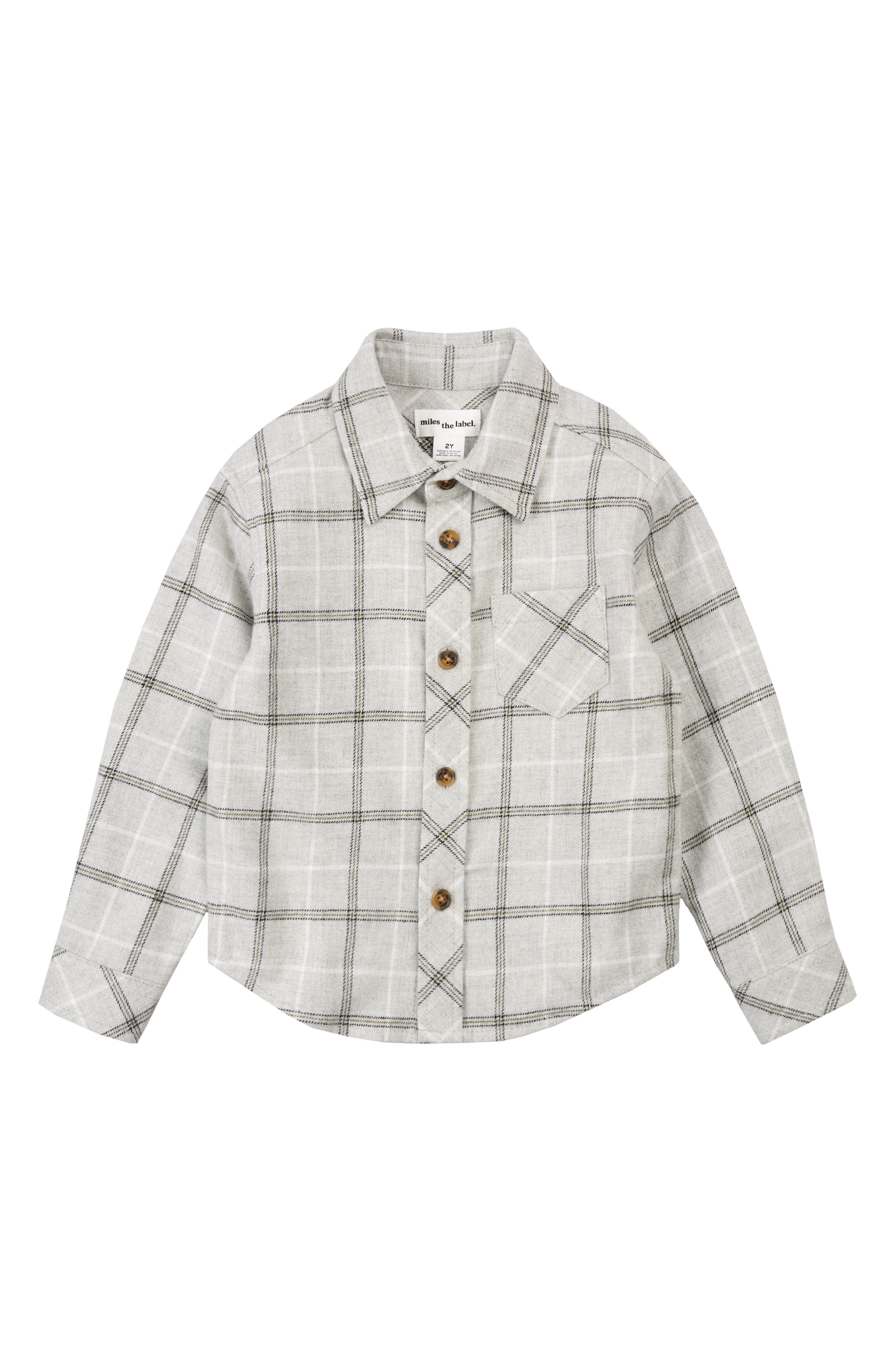 MILES THE LABEL Kids' Plaid Flannel Button-Up Shirt