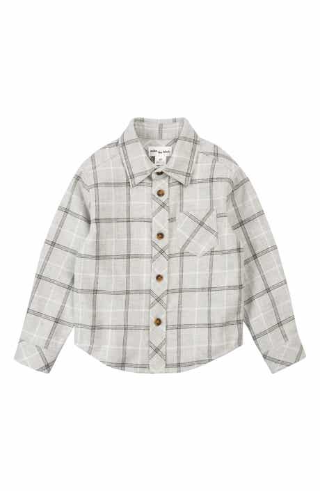 MILES THE LABEL Kids' Plaid Flannel Button-Up Shirt