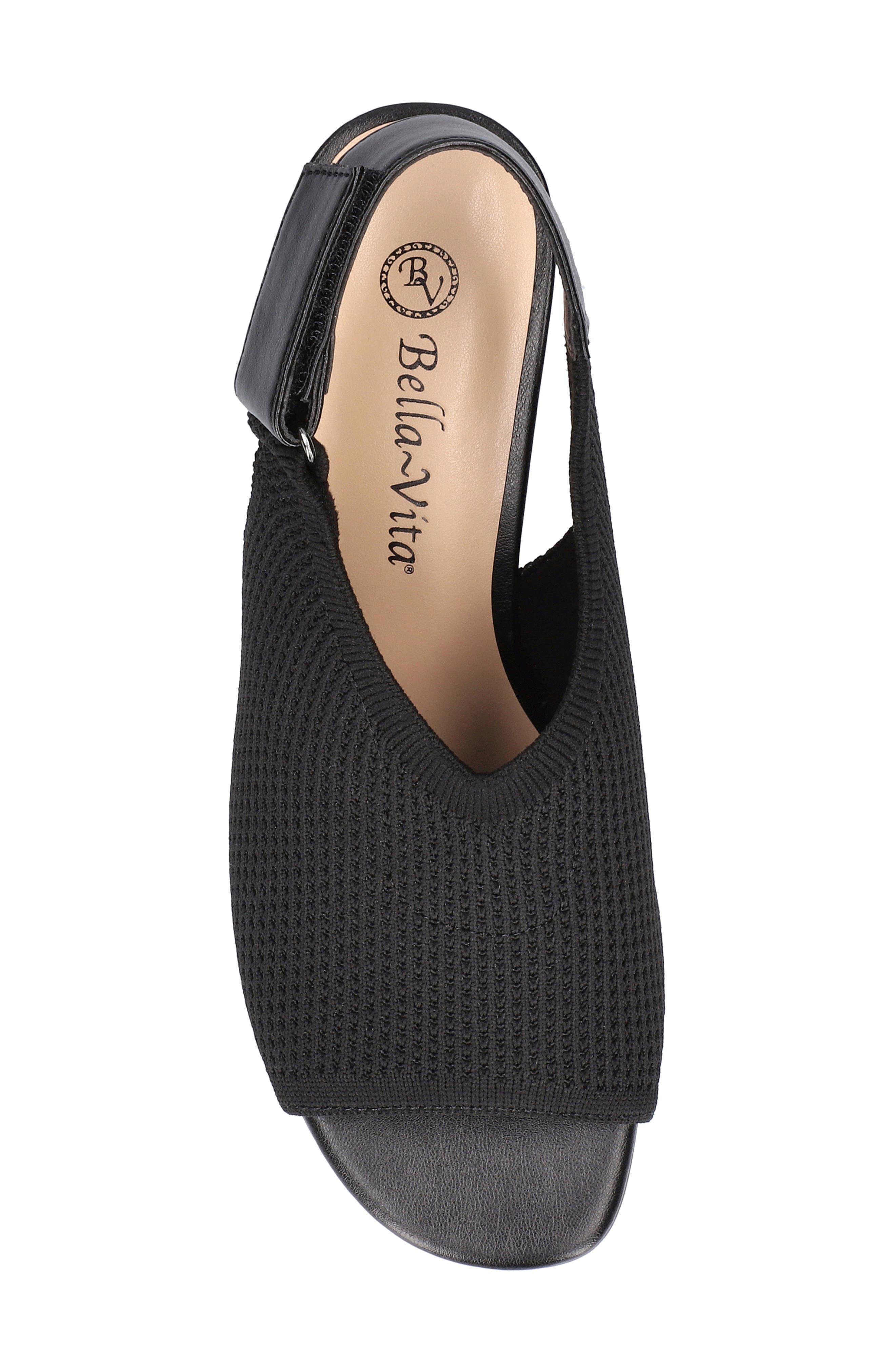 Bella Vita Marin Slingback Sandal, Alternate, color, Black Knit
