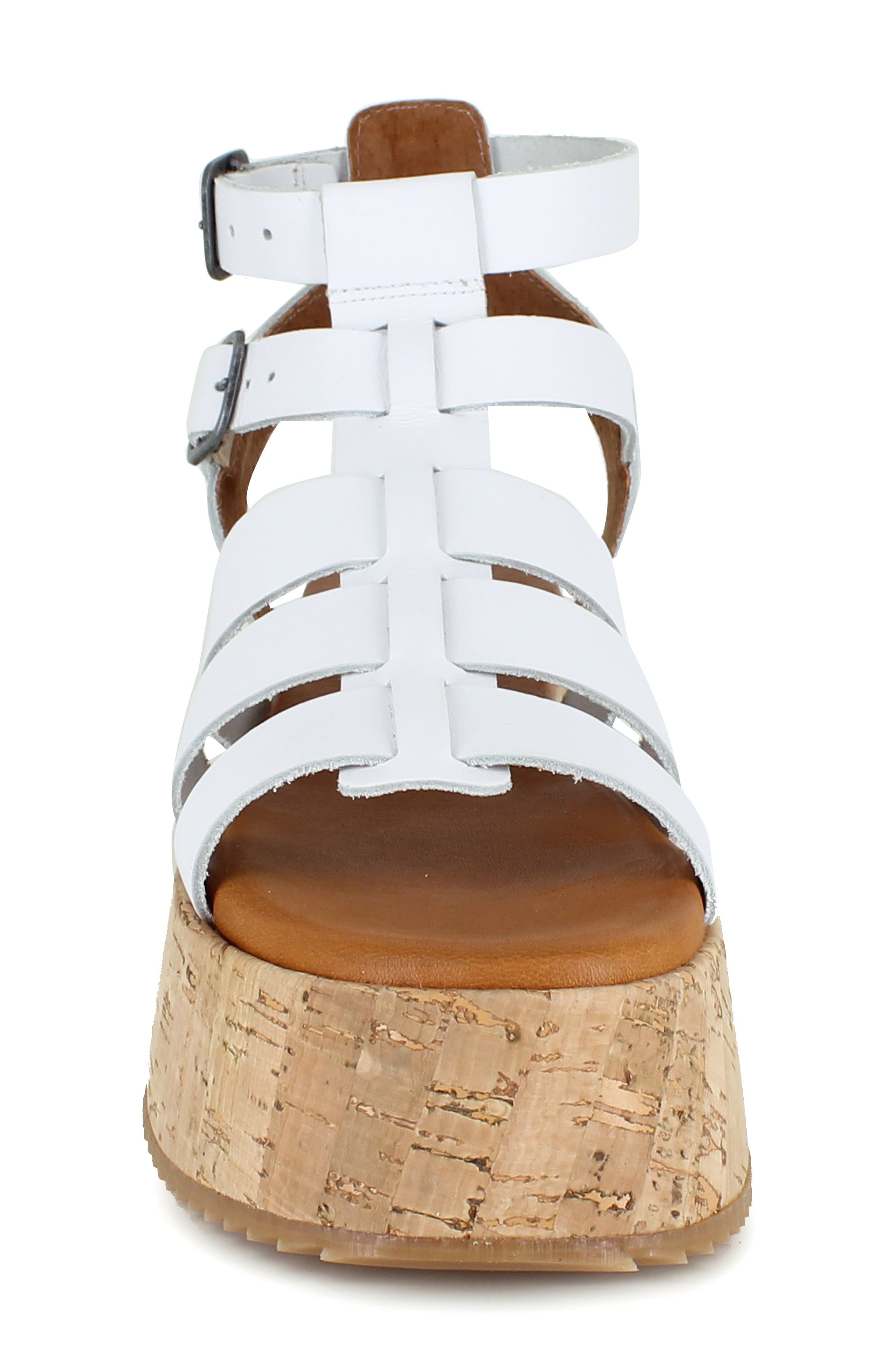 Candie's Moramy Ankle Strap Platform Sandal, Alternate, color, White