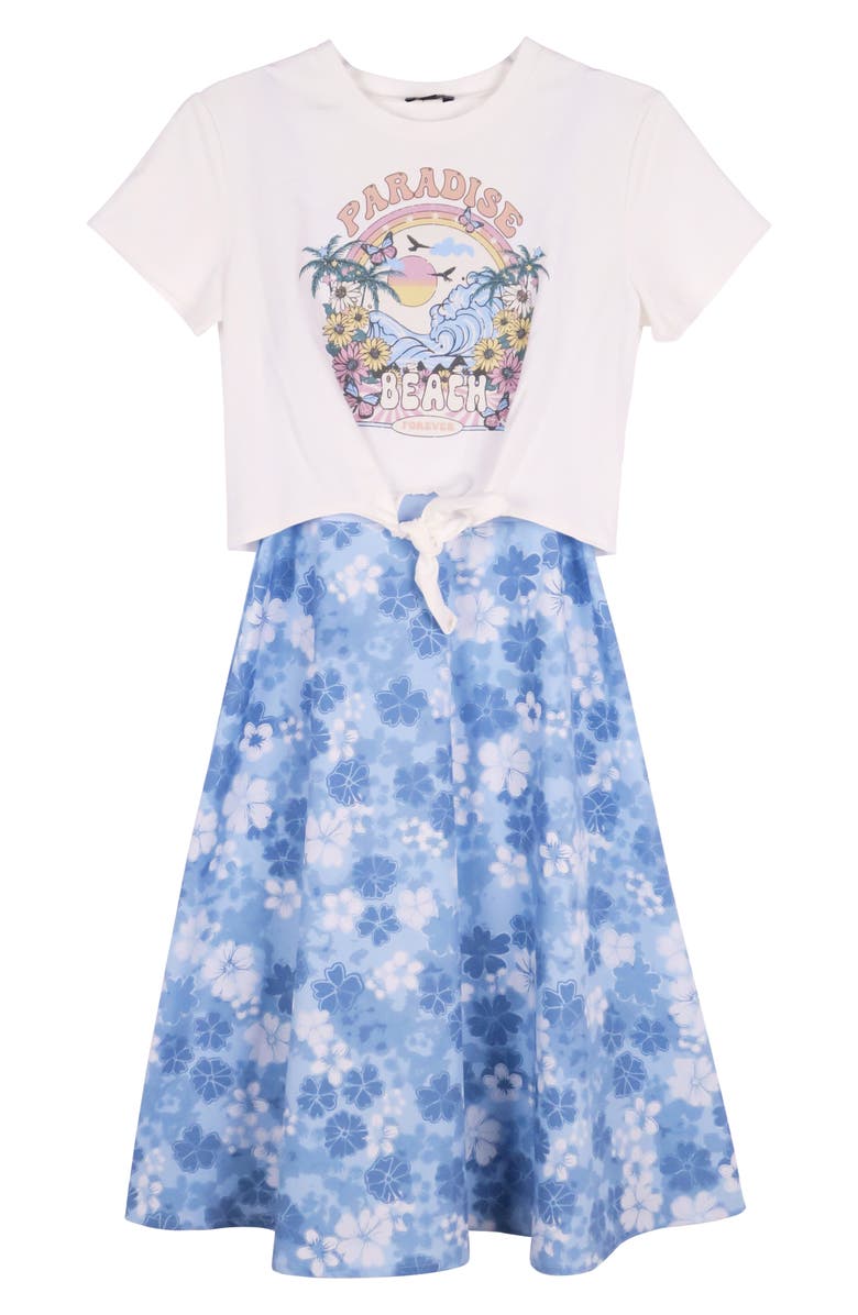 Zunie Kids' Twofer T-Shirt Dress, Main, color, 