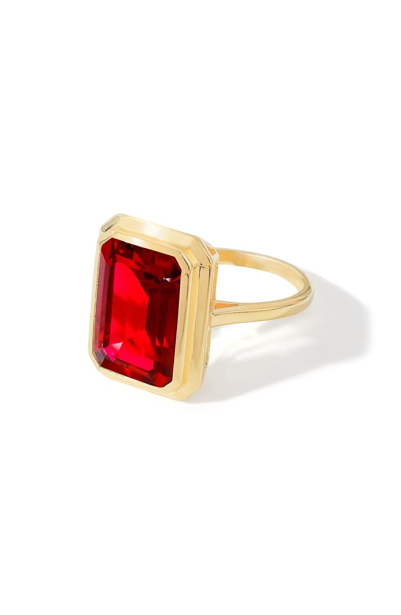 YS GEMS Lab Created Ruby Ring, Alternate, color,