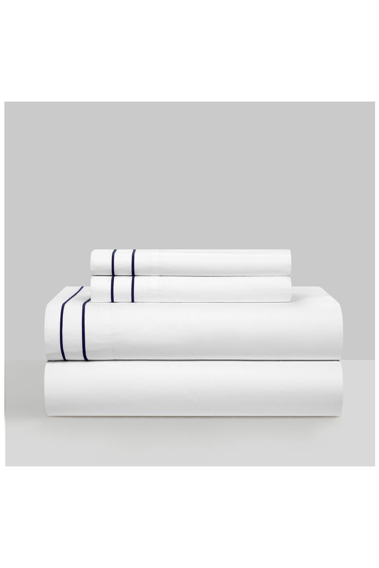 Santorini Hotel Inspired Design 8-Piece Comforter Set - King Size, Alternate, color, NAVY
