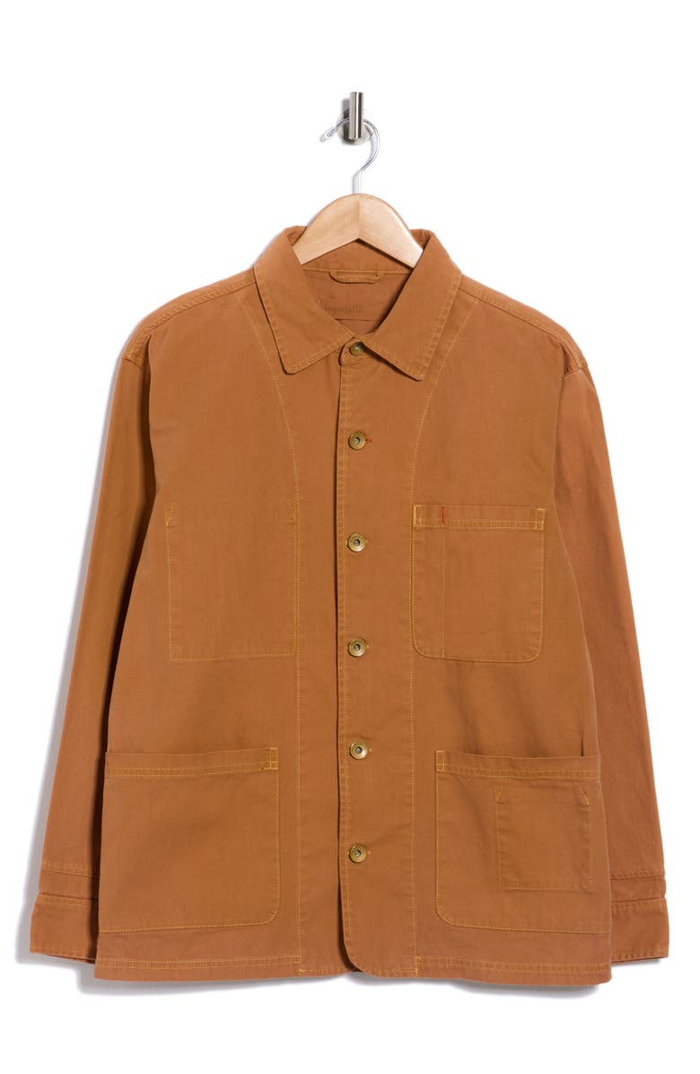 Imperfects Cunningham Organic Cotton Canvas Coat, Alternate, color, Bourbon