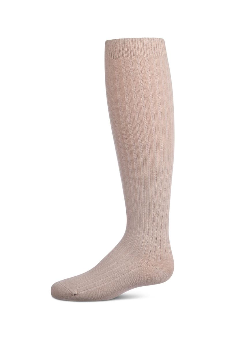 Ribbed Knee High Sock, Main, color, Latte