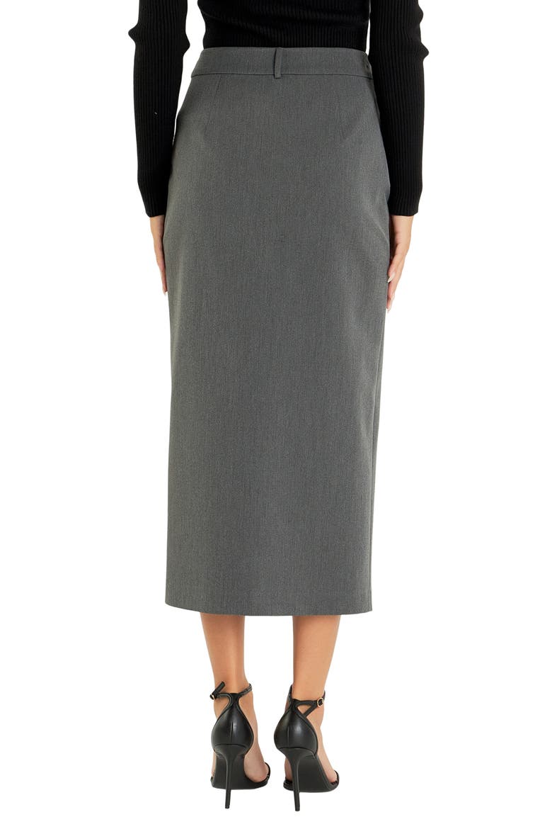 Front Slit Maxi Skirt, Alternate, color, GREY