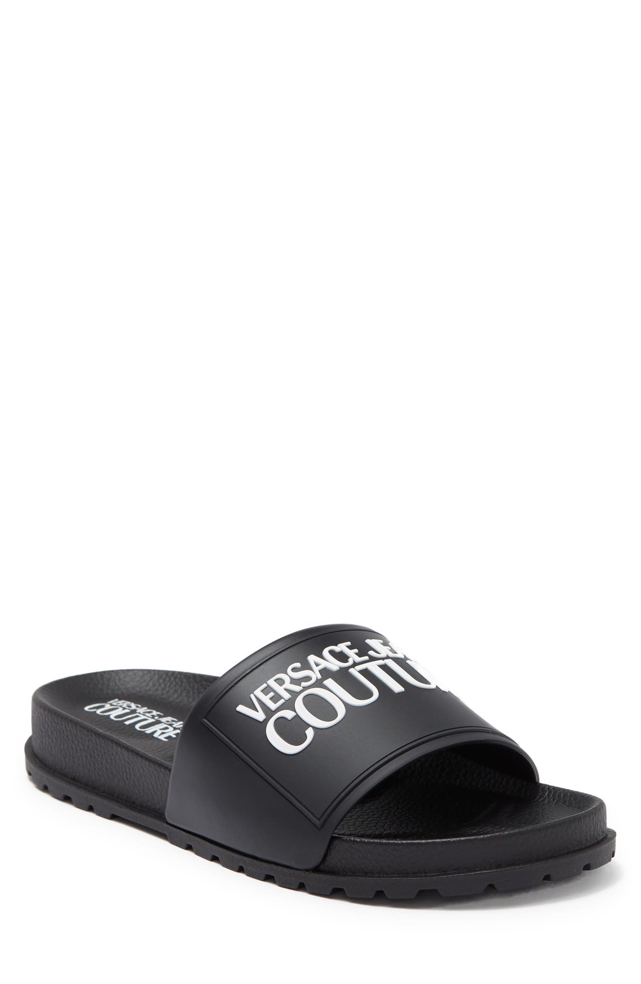Versace Jeans Signature Slide Sandal, Main, color, 