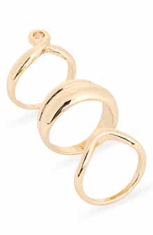 NORDSTROM RACK Set of 3 Curve Rings