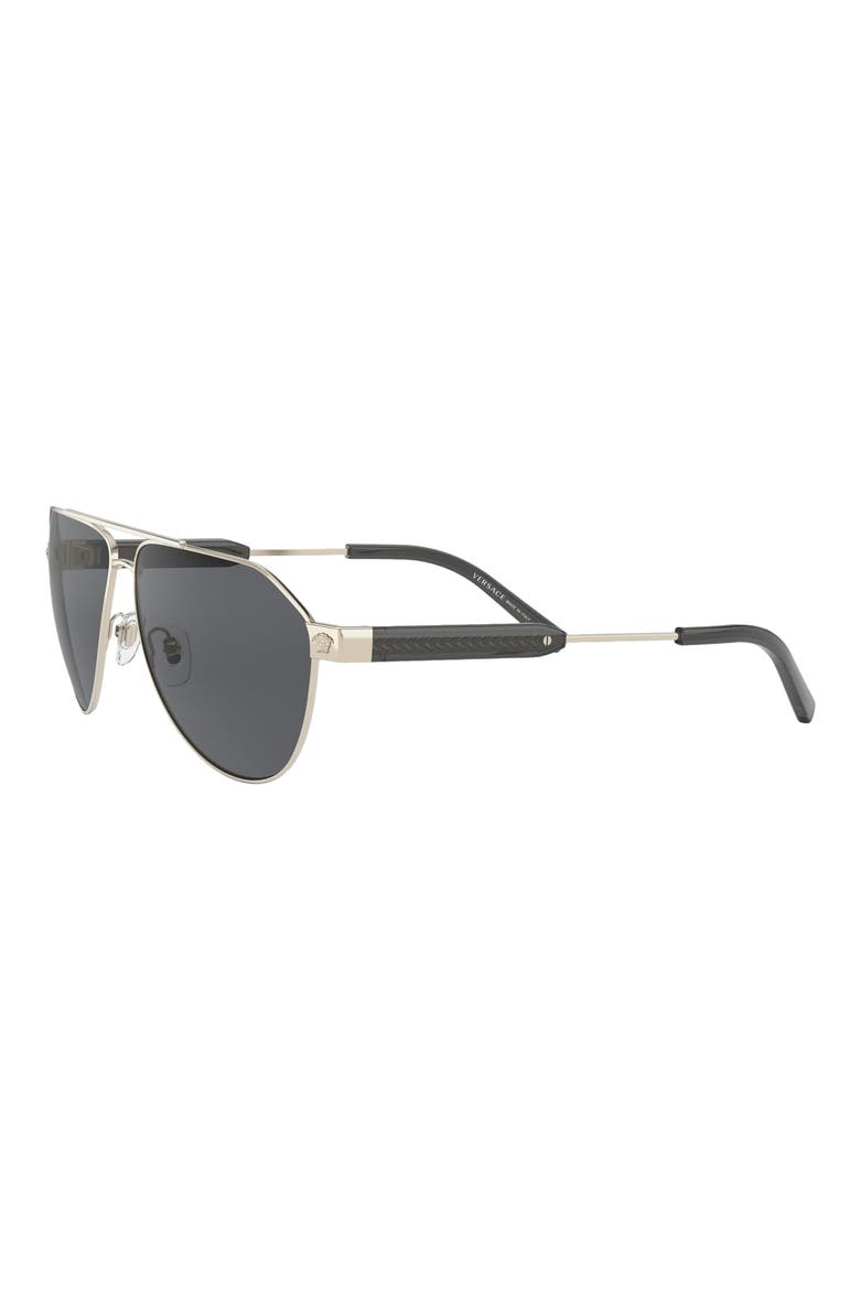 62mm Oversize Aviator Sunglasses, Alternate, color, GOLD