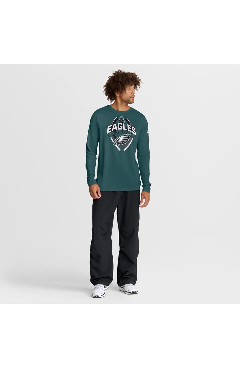 Nike Men's Nike Midnight Green Philadelphia Eagles Primetime Legend Icon Performance Long Sleeve T-Shirt, Alternate, color, Green