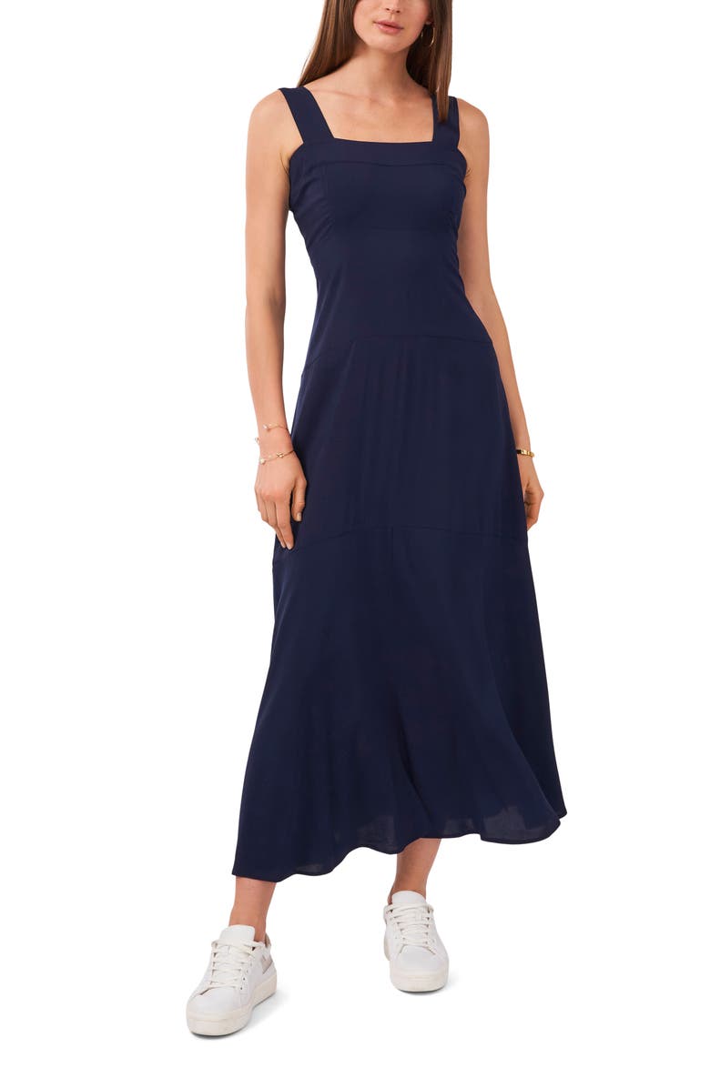 Vince Camuto Paneled Maxi Tank Dress, Main, color, Classic Navy