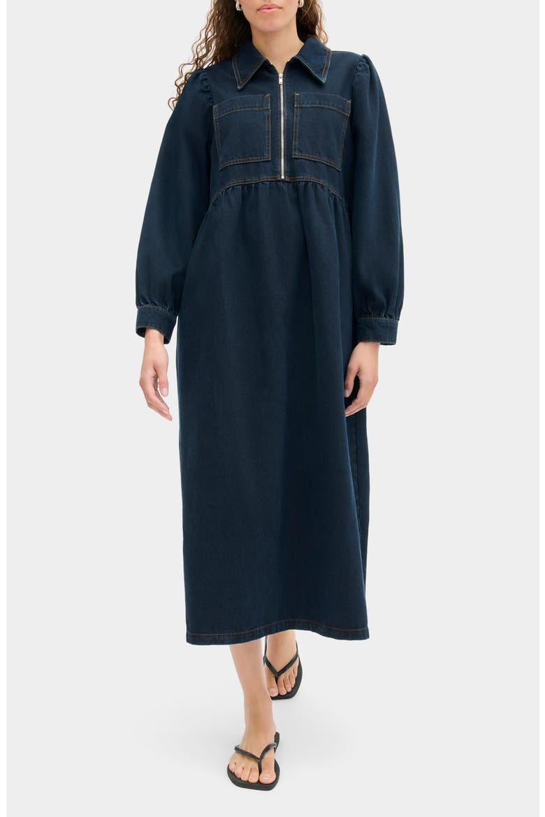 Gabriella Midi Dress, Main, color, BLUE BLACK