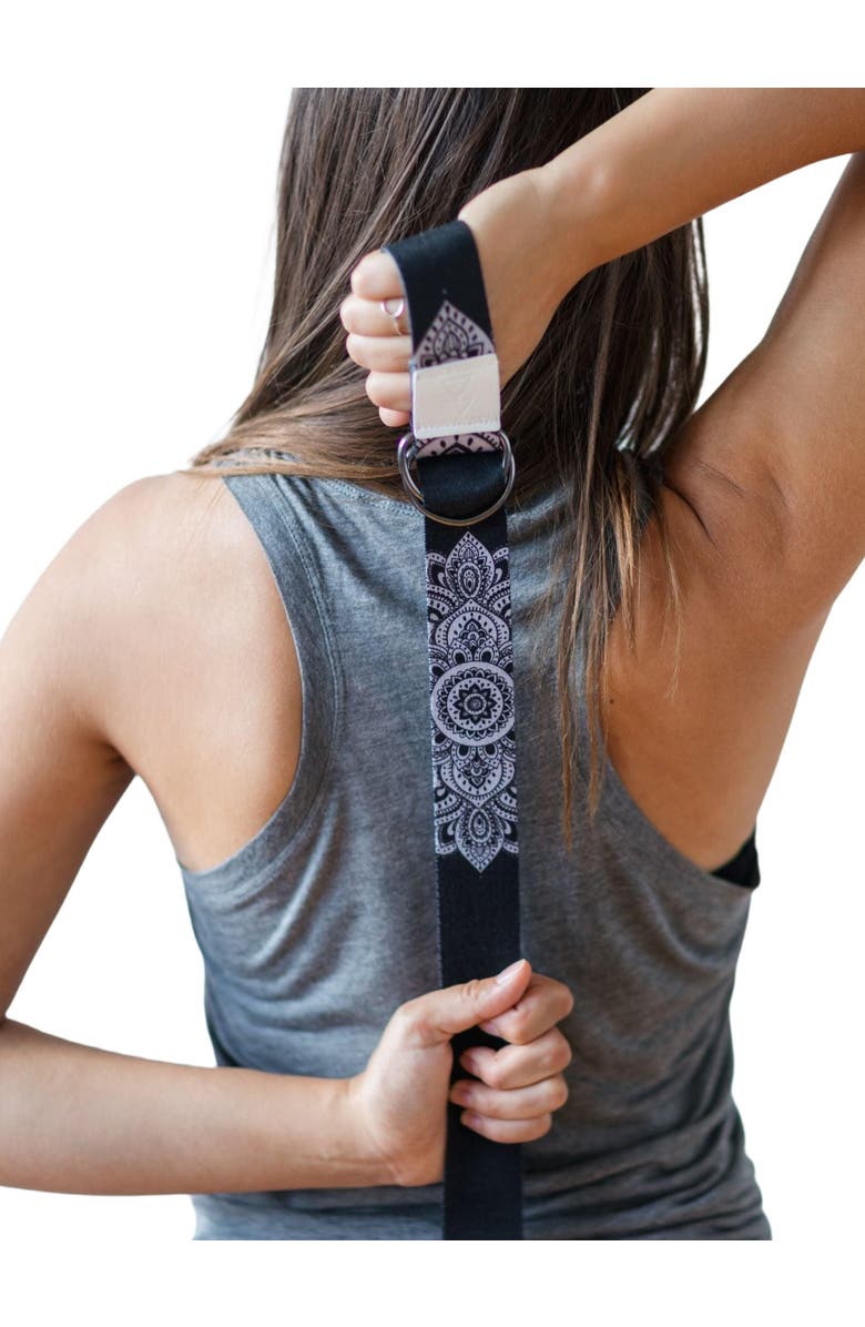 Yoga Design Lab Yoga Strap, Alternate, color, Mandala Black
