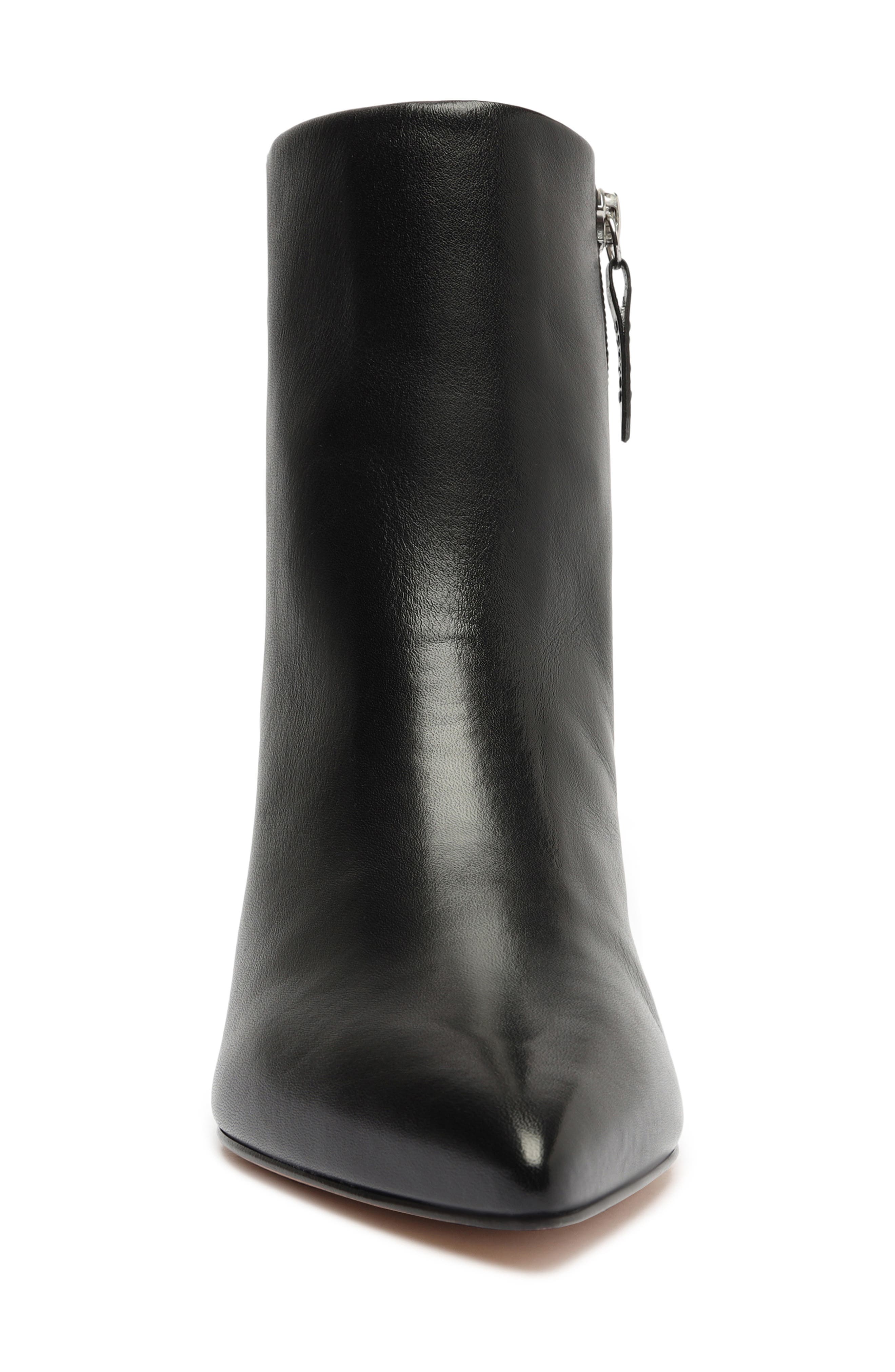 Schutz Mikki Mid Pointed Toe Bootie, Alternate, color, Black