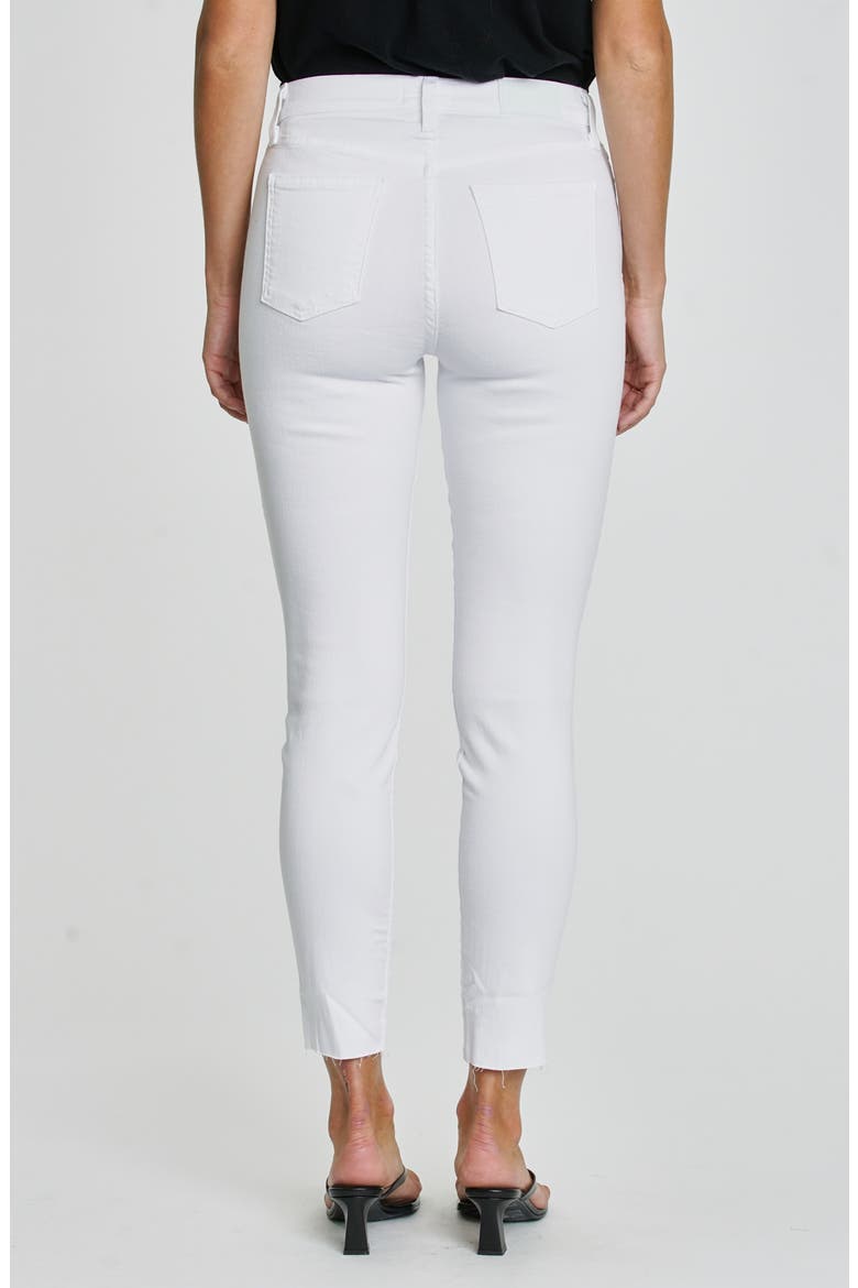 Aline High Waist Raw Hem Skinny Jeans, Alternate, color, POLARIZE