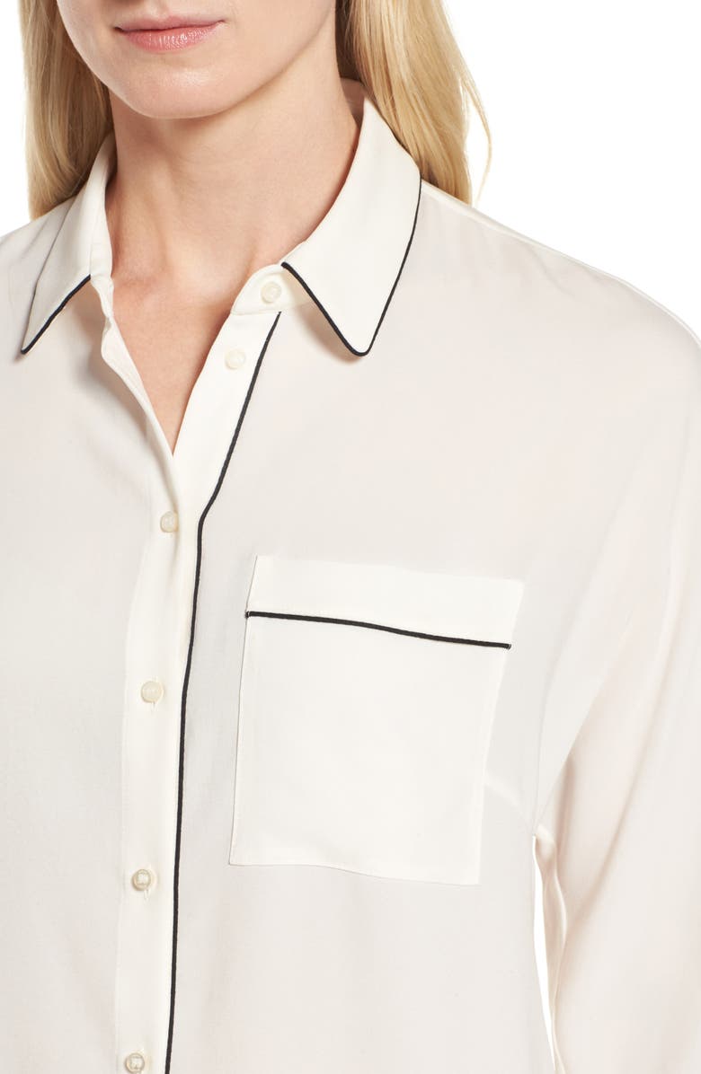 BOSS Benisa Piped Blouse, Alternate, color, 