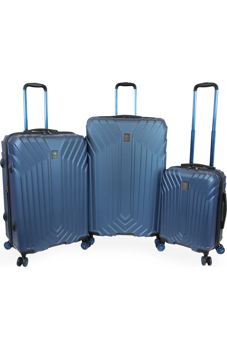 Original Penguin Blake XL 3-Piece Hardside Luggage Set, Main, color, Metallic Blue