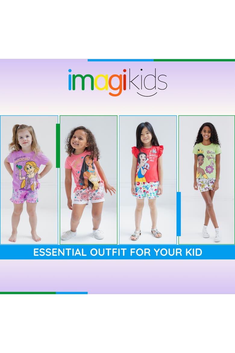 Princess 2-Piece Tee and Shorts Set, Alternate, color, Rapunzel Violet