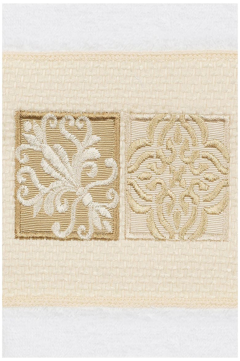 Vivian Embellished Hand Towel - White, Alternate, color, WHITE