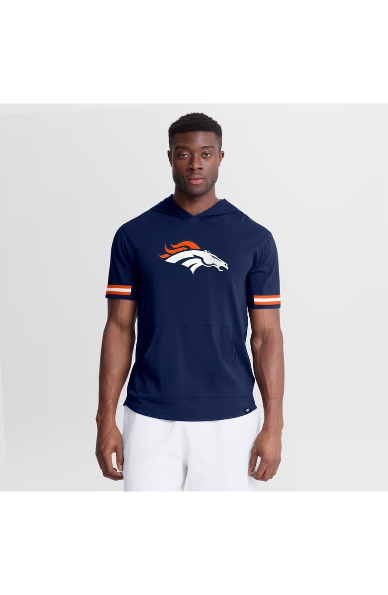 FANATICS Men's Fanatics Navy Denver Broncos Optimal Play Short Sleeve Hooded T-Shirt, Main, color, Navy