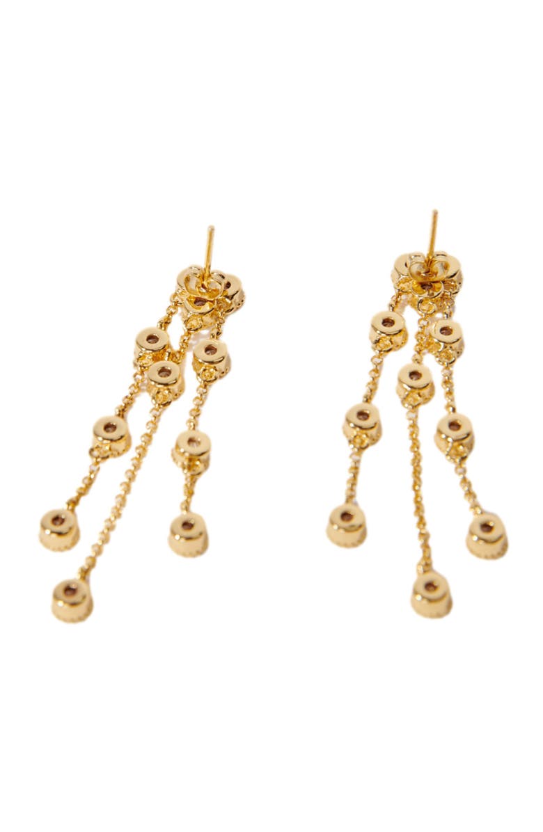 maje Gold-plated recycled brass earrings, Alternate, color, 