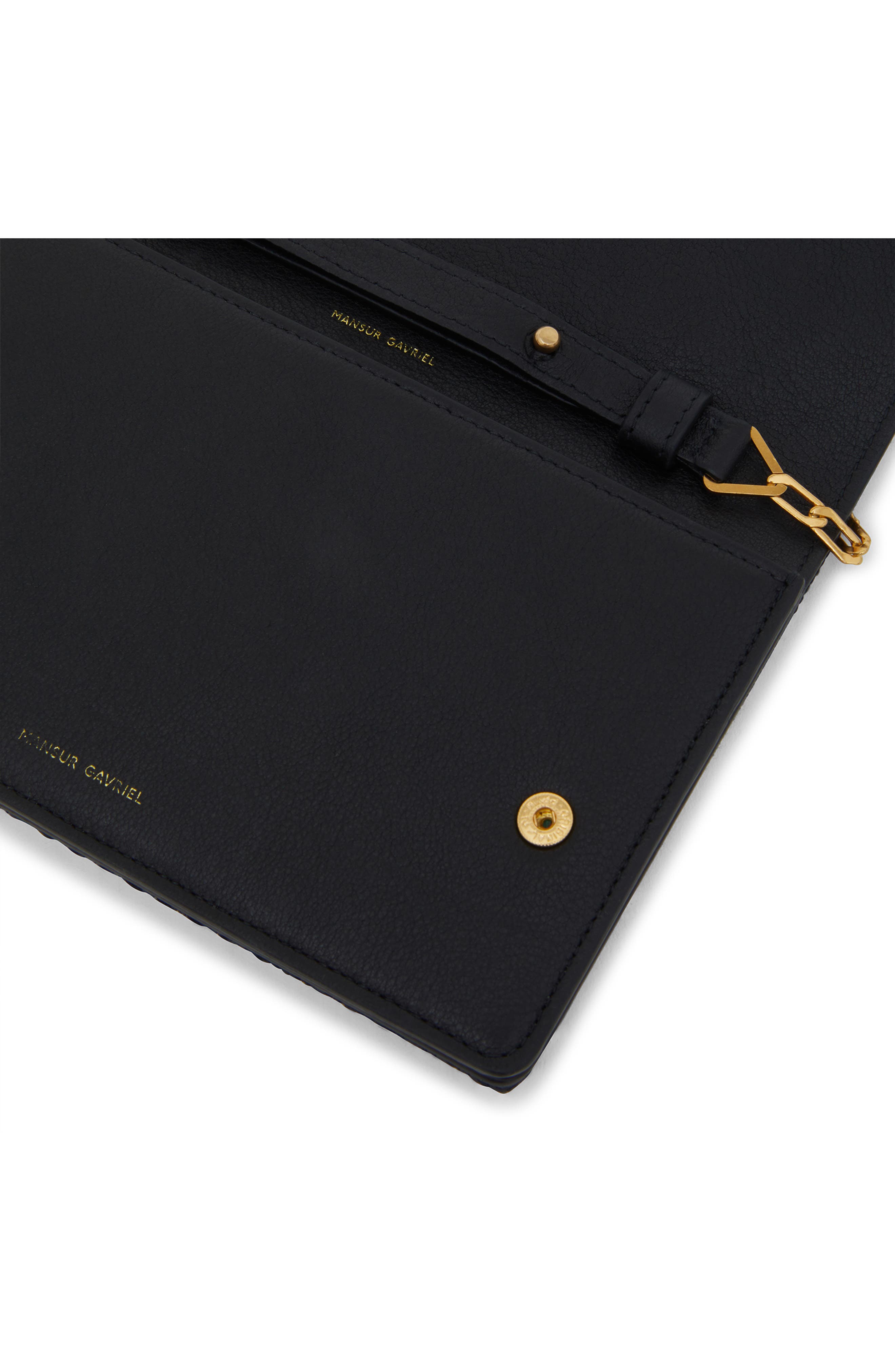 Leather Crossbody Wallet, Alternate, color, BLACK