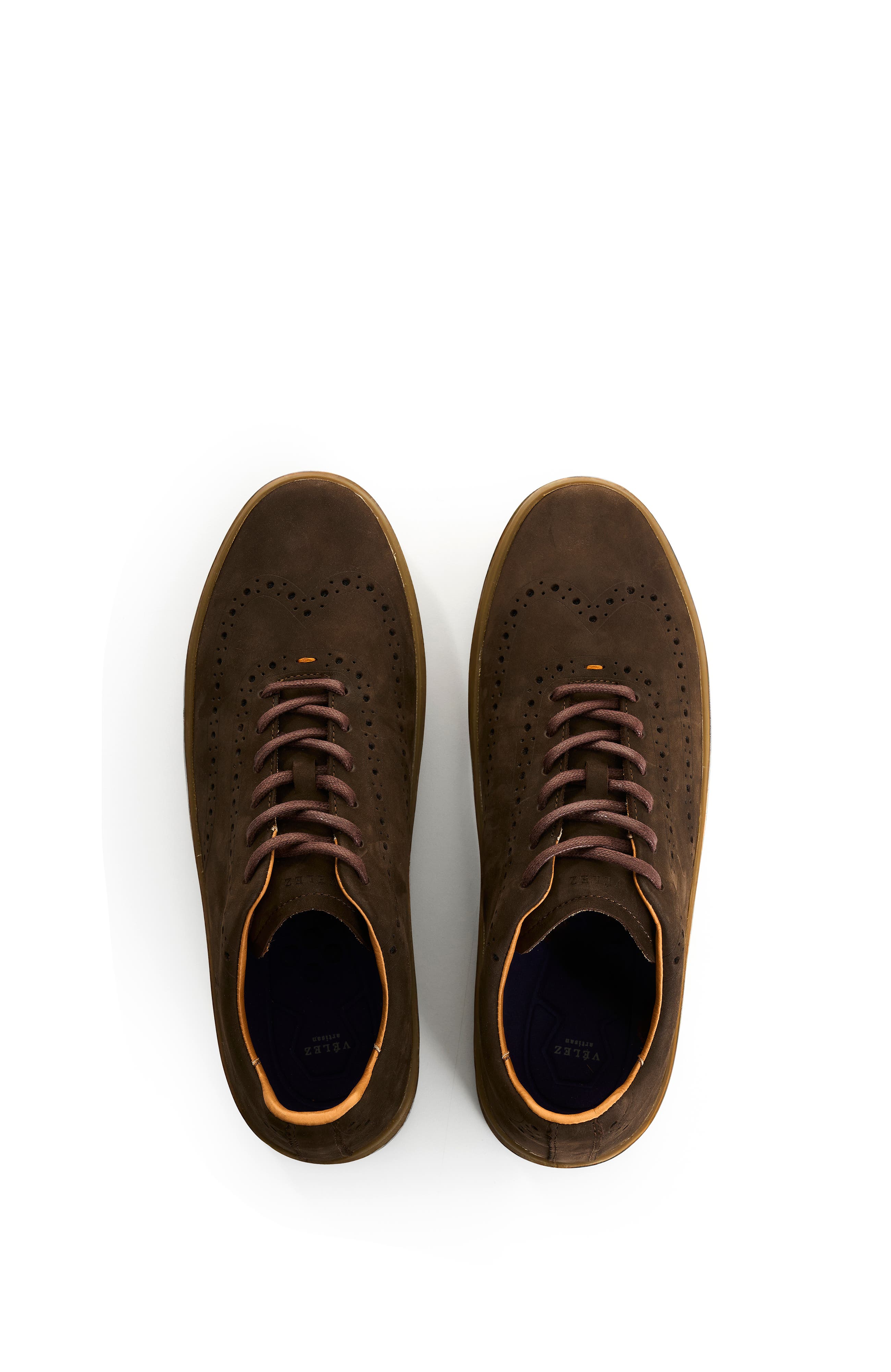 Velez Suede Leather Lace-Up Shoes, Alternate, color, Brown