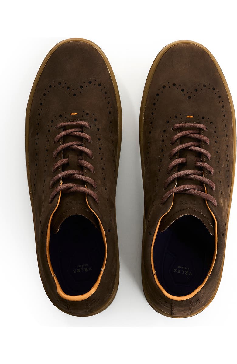 Velez Suede Leather Lace-Up Shoes, Alternate, color, Brown