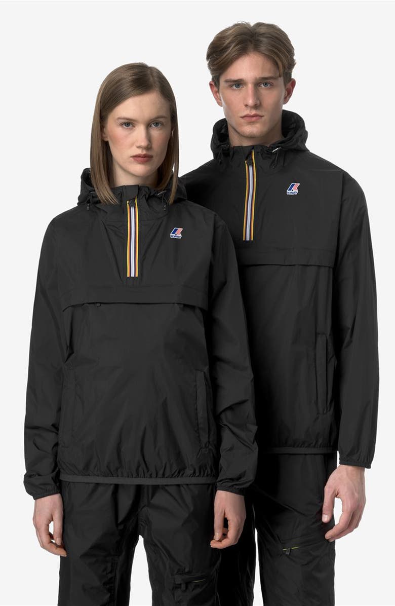 K-Way Le Vrai 4.0 Leon Water Repellent Anorak, Alternate, color, Black Pure