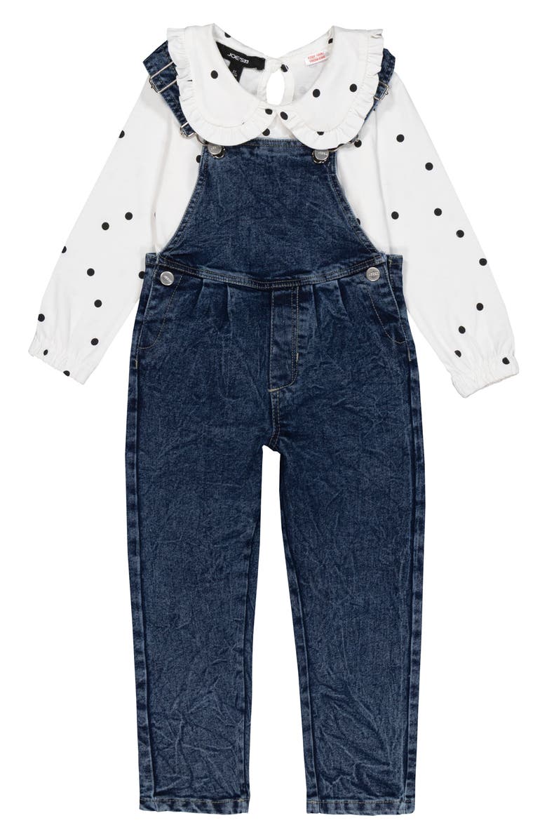 Joe's Jeans Long Sleeve Top & Overalls Set, Main, color, Off White