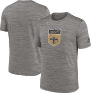 Nike Men's Nike Heather Charcoal New Orleans Saints 2023 Sideline Alternate Logo Performance T-Shirt