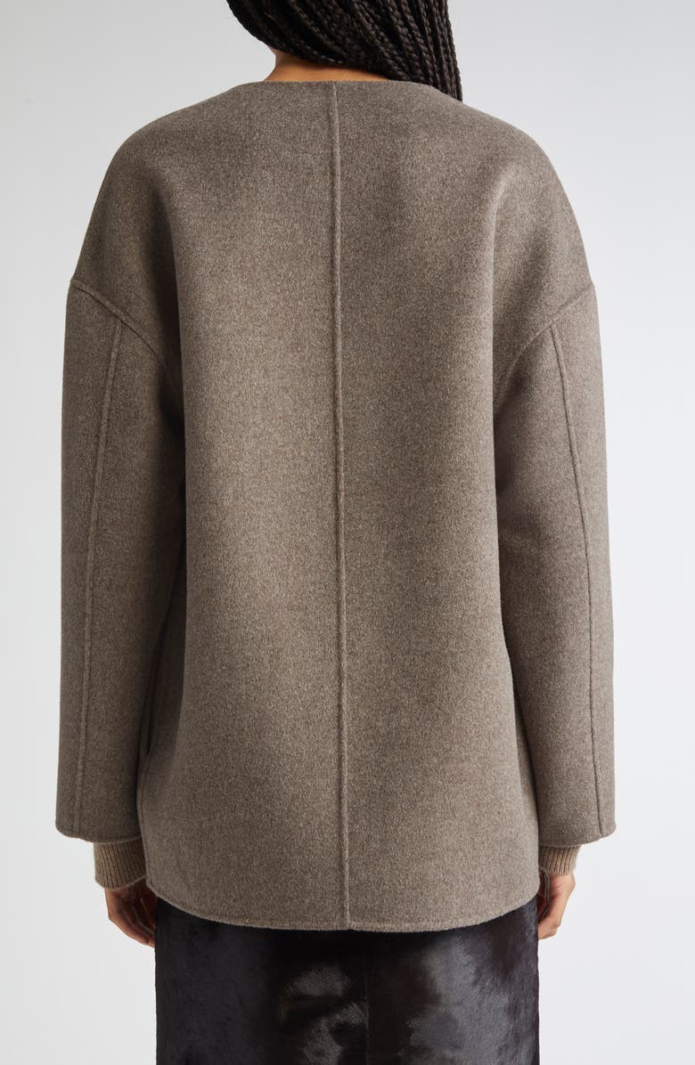 LOULOU DE SAISON Dunne Single Breasted Wool & Cashmere Coat, Alternate, color, Taupe Melange