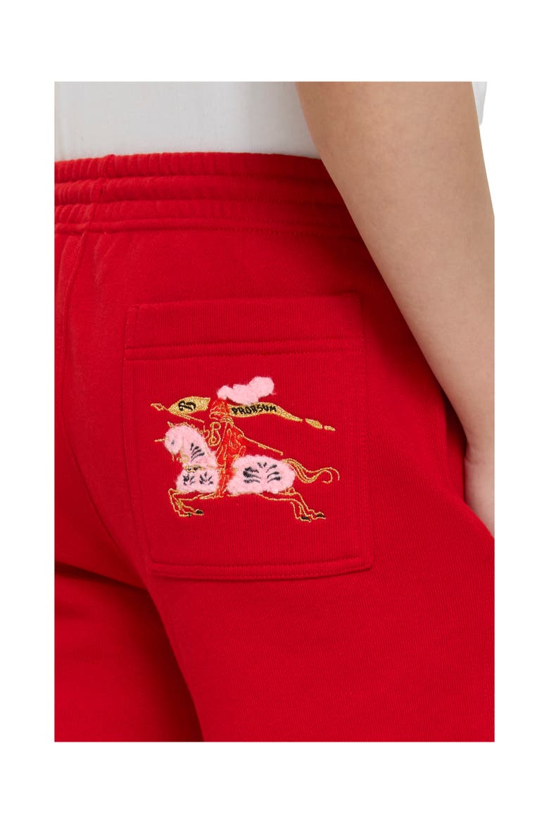 Watercolour Knight Cotton Jogging Pants, Alternate, color, Crayon red