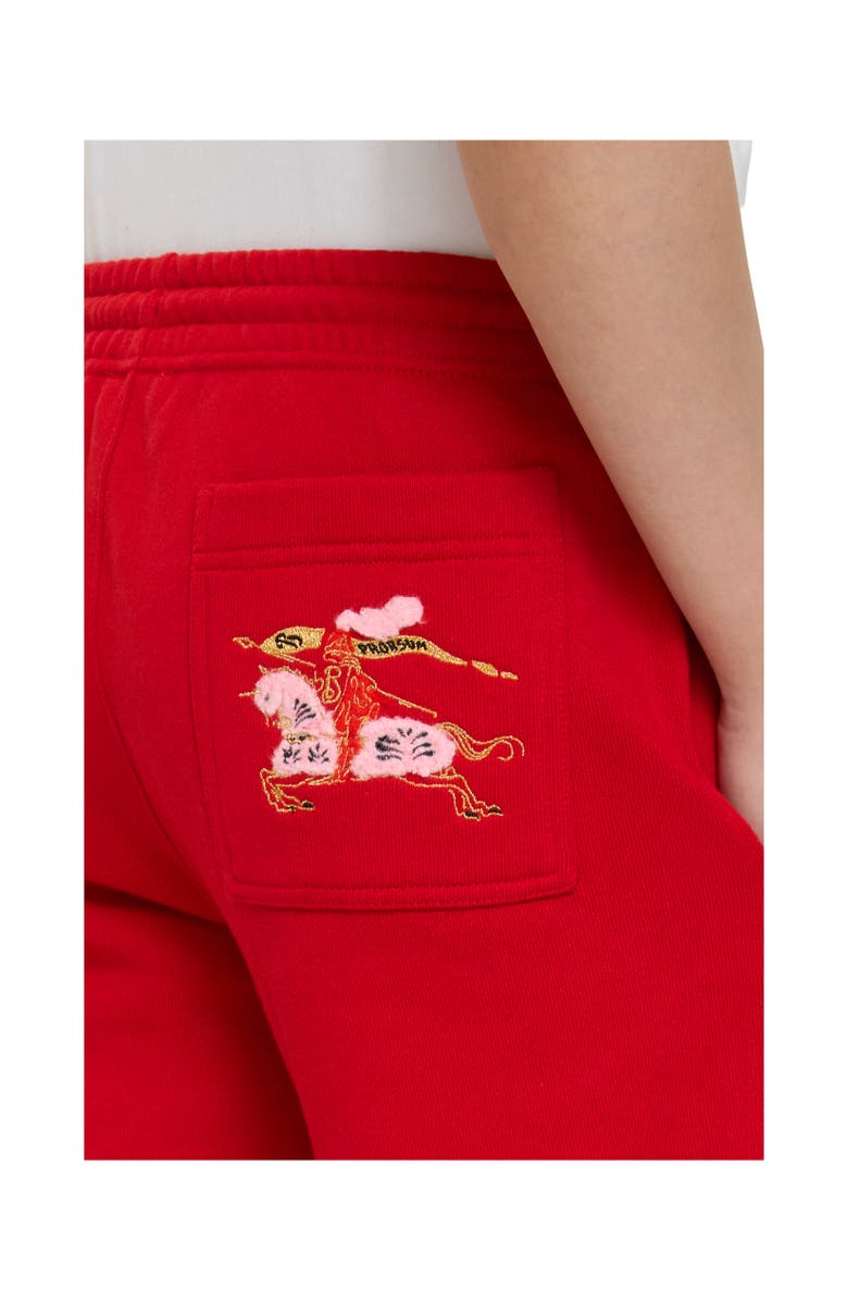 Burberry Watercolour EKD Cotton Jogging Pants, Alternate, color, Crayon Red