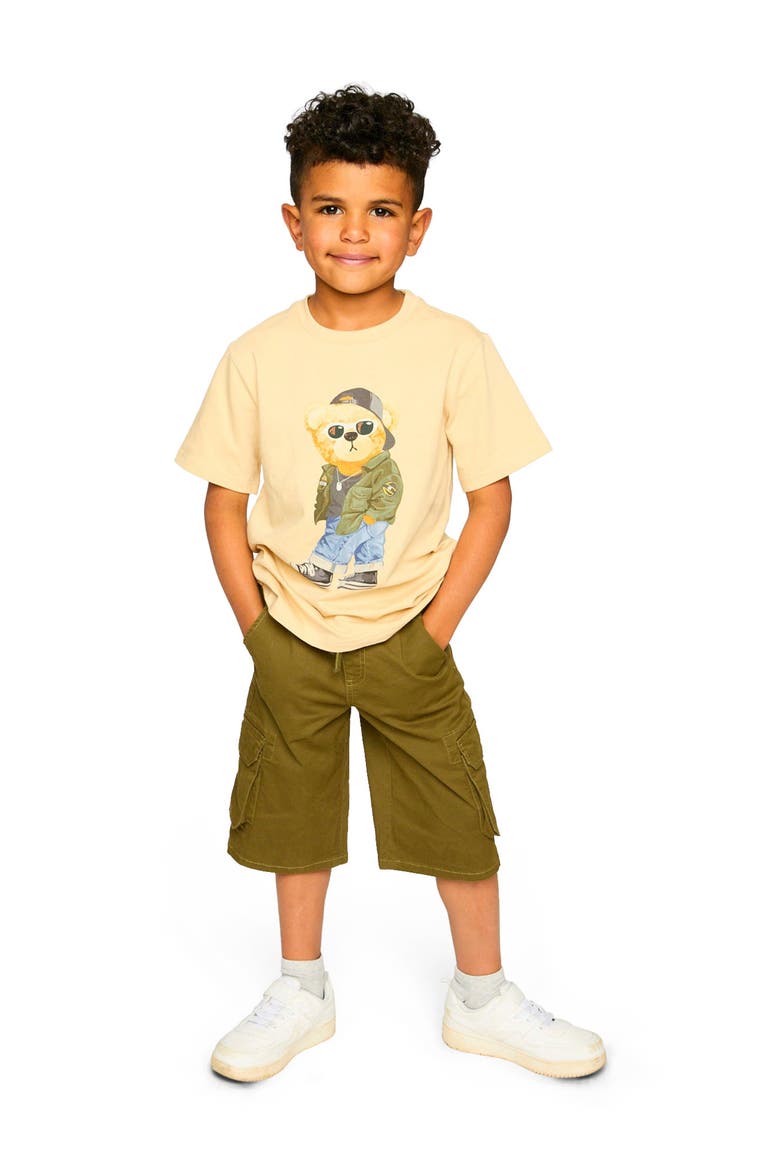 Stretch Twill Bermuda with Cargo Pockets, Alternate, color, Dark Khaki Green