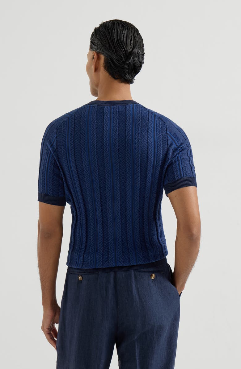 Brunello Cucinelli Knit T-shirt, Alternate, color, Navy Blue