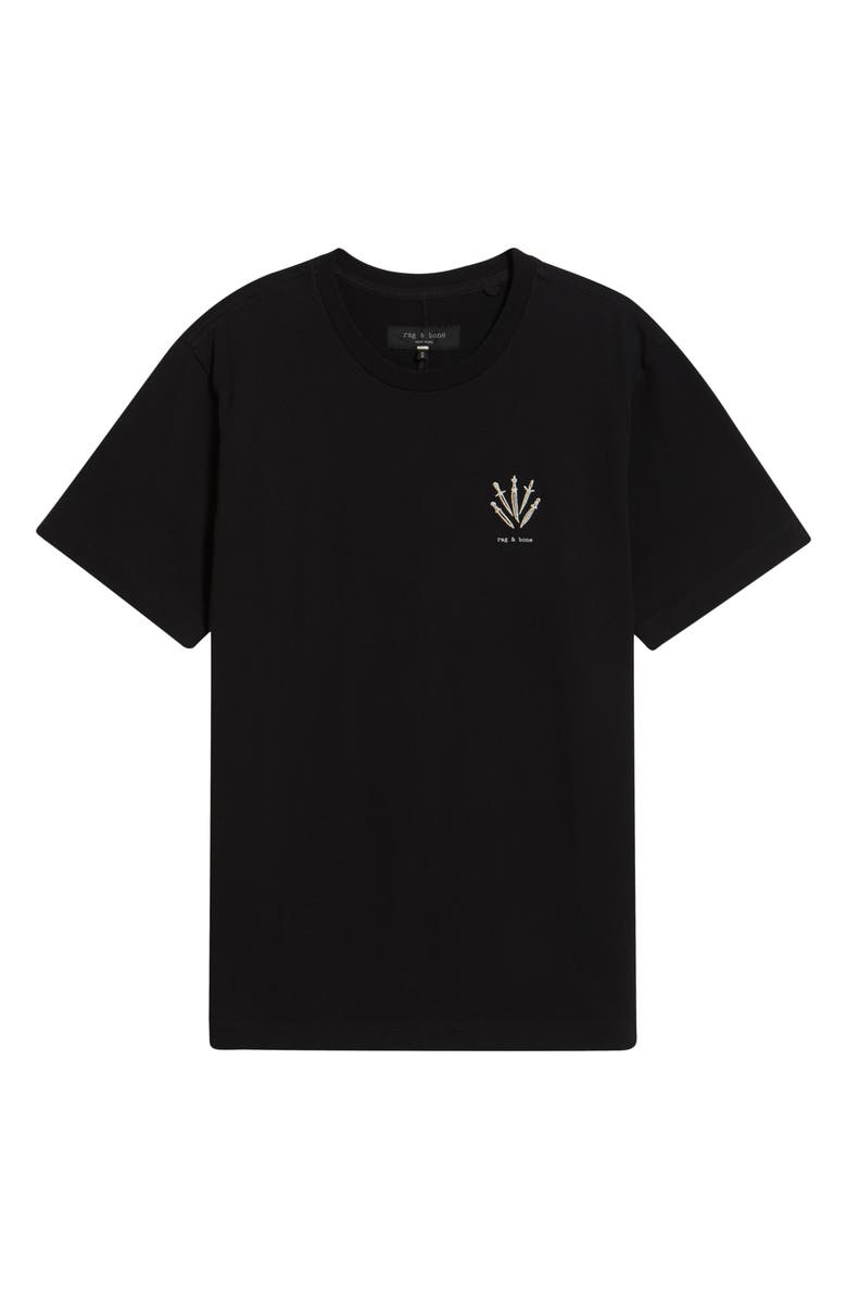 rag & bone Dagger Embroidered T-Shirt, Alternate, color, 