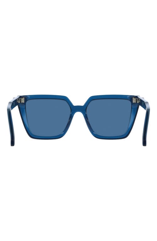 Ferragamo 54mm Modified Rectangular Sunglasses In Transparent Blue