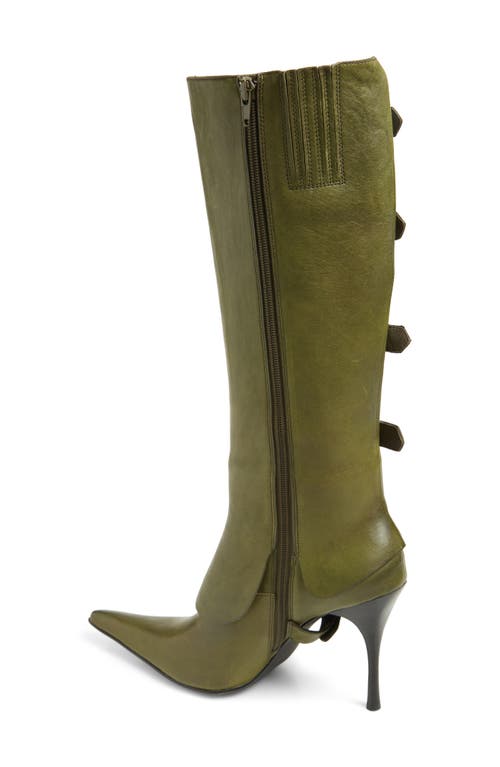 JEFFREY CAMPBELL JEFFREY CAMPBELL CORSETED POINTED TOE BOOT