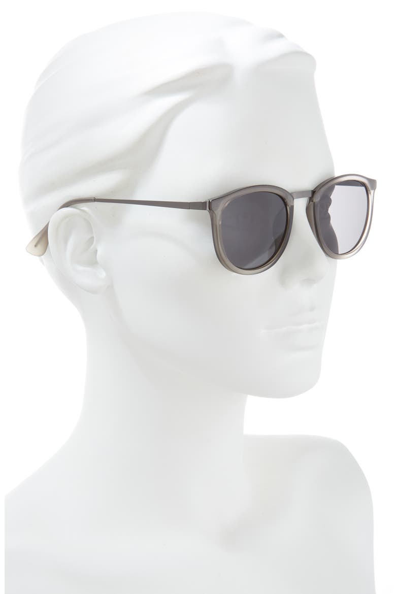 Combo 48.5mm Round Sunglasses, Alternate, color, MATTE GREY