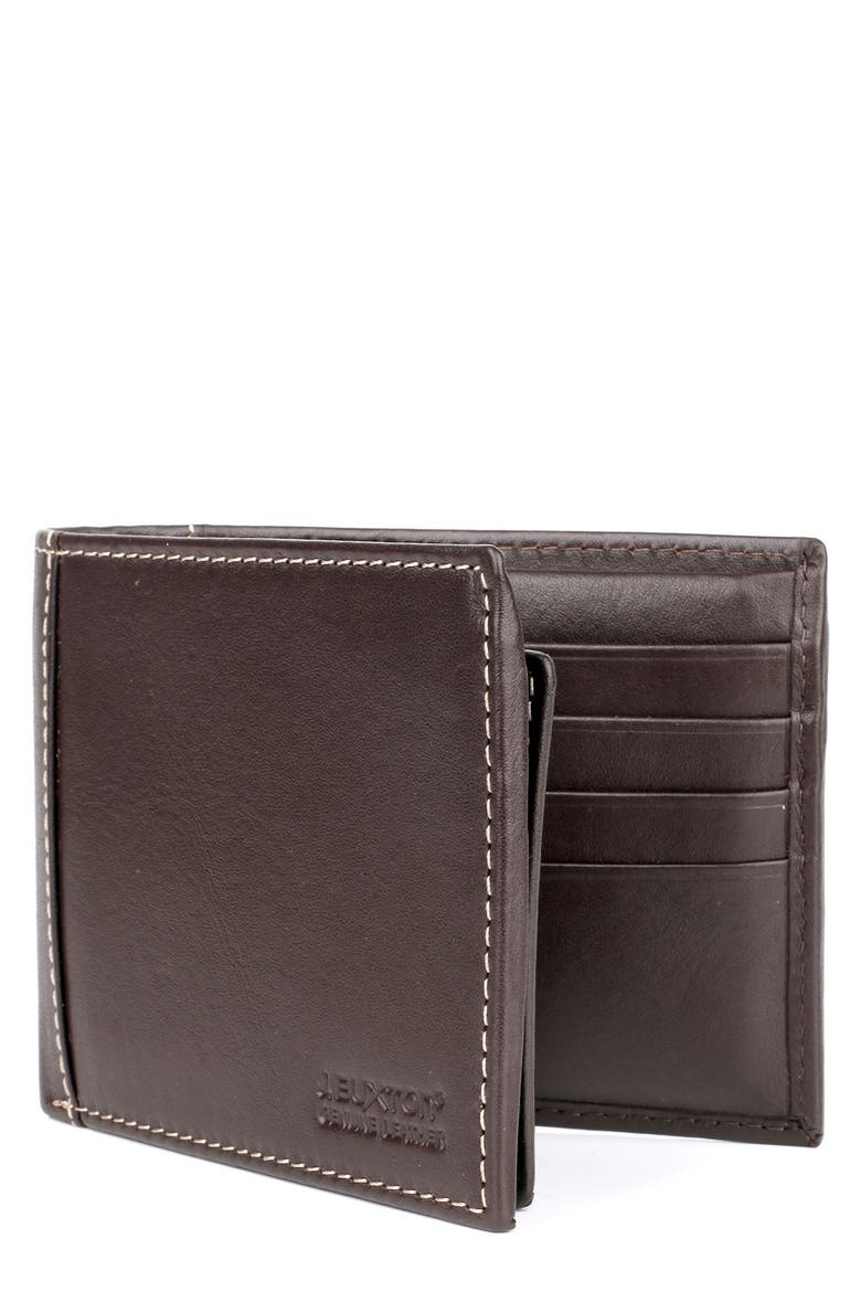 RFID Convertible Leather Thinfold Wallet, Alternate, color, BROWN