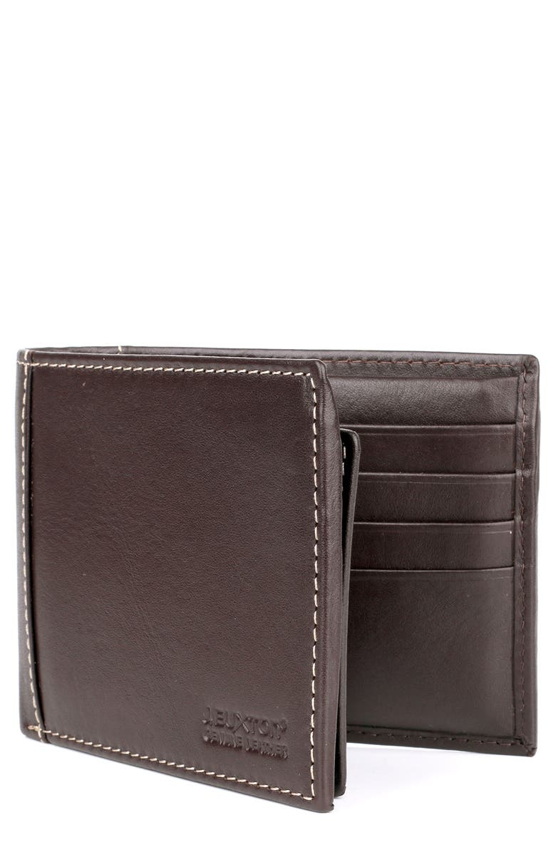BUXTON RFID Convertible Leather Thinfold Wallet, Alternate, color, Brown