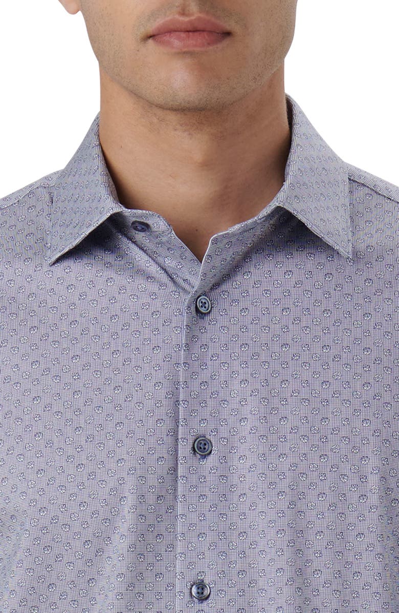 Bugatchi James OoohCotton<sup>®</sup> Geometric Floral Button-Up Shirt, Alternate, color,