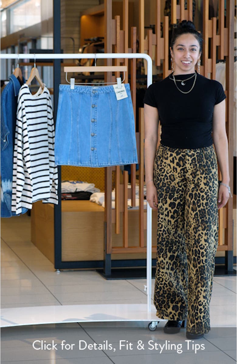 Phia Seamed Denim Miniskirt, sales video thumbnail