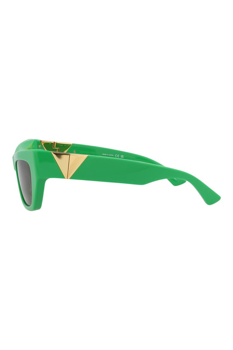 52mm Cat Eye Sunglasses, Alternate, color, GREEN GREEN GREEN