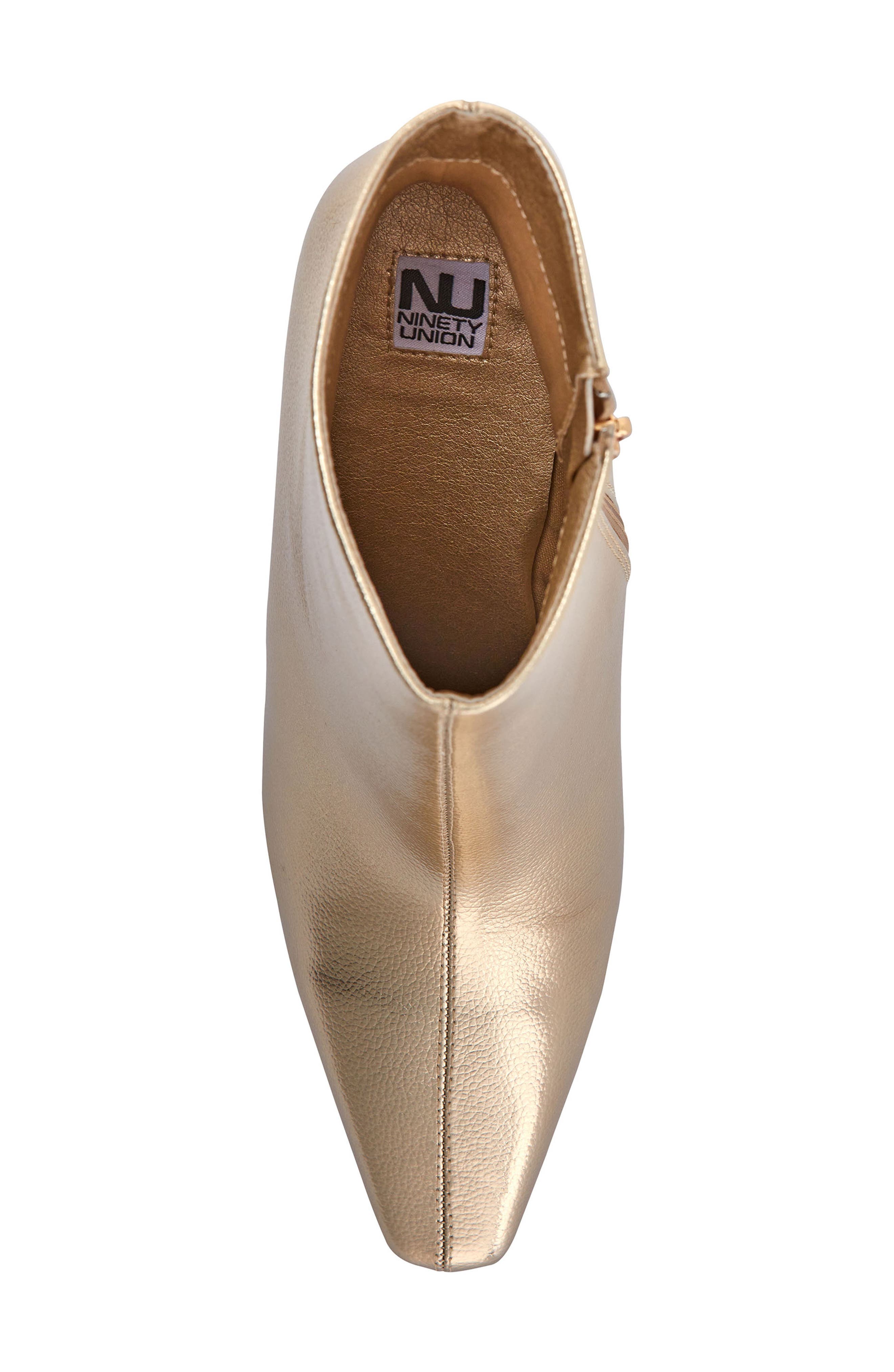 Slinky Coiled Heel Boot, Alternate, color, GOLD