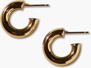 Nickel & Suede Hollow Statement Hoop Earrings