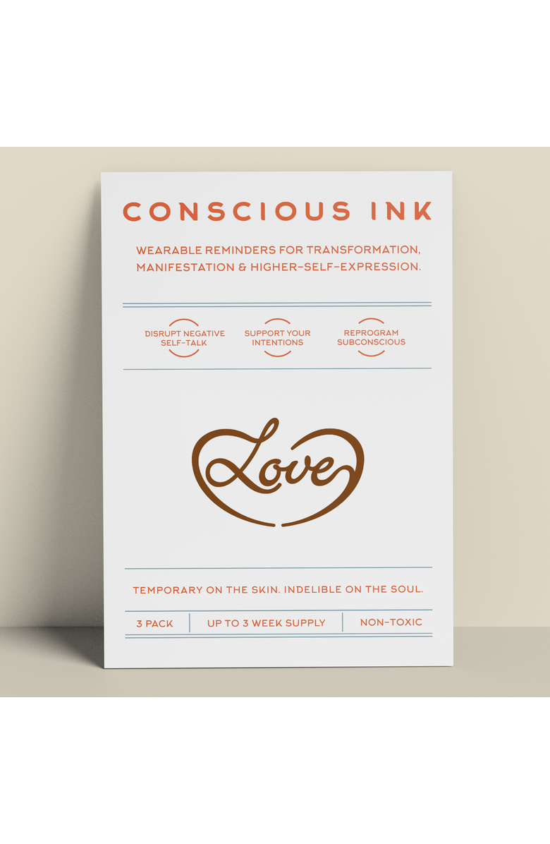 Conscious Ink Love Fig Leaf + Almond Manifestation Candle + Ink, Alternate, color, White