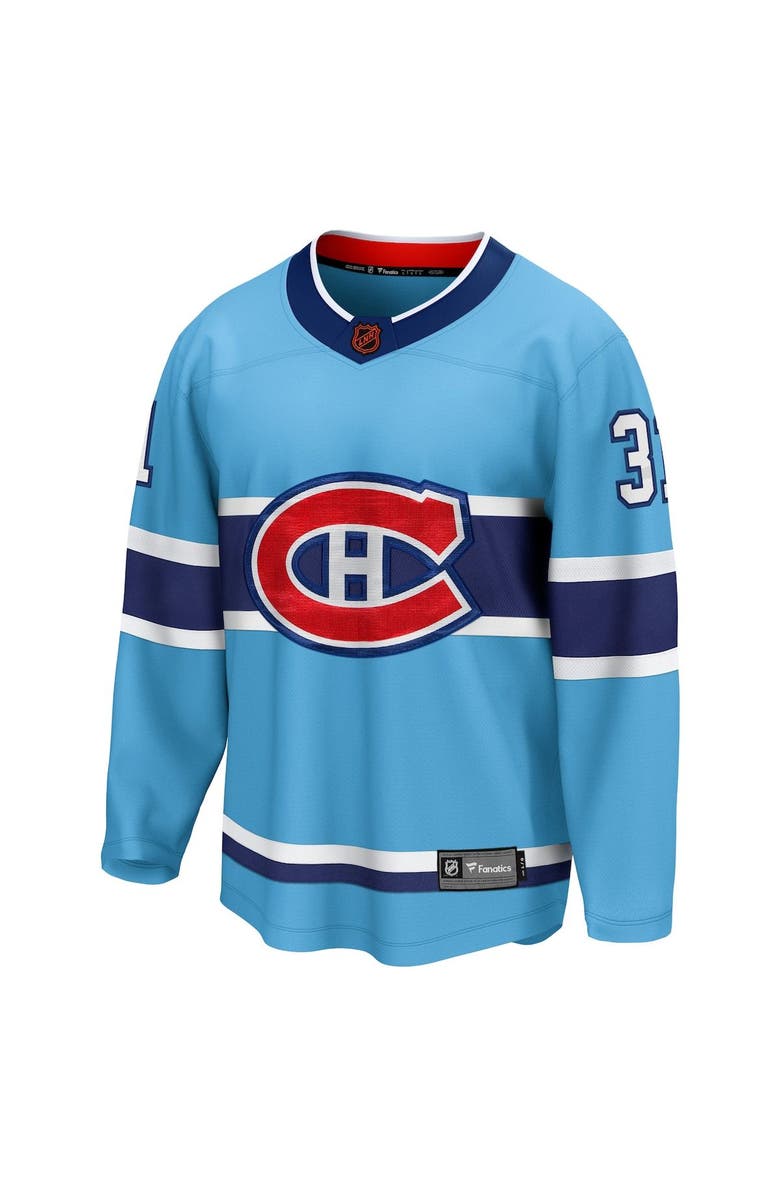 FANATICS Men's Fanatics Branded Carey Price Light Blue Montreal Canadiens Special Edition 2.0 Breakaway Player Jersey, Alternate, color, 