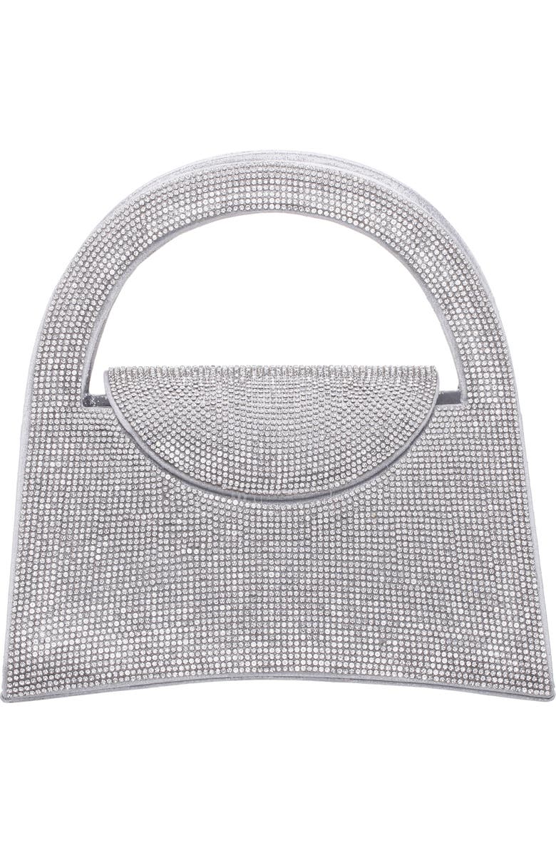 Nina Vixen Crystal Embellished Handbag, Alternate, color, Silver